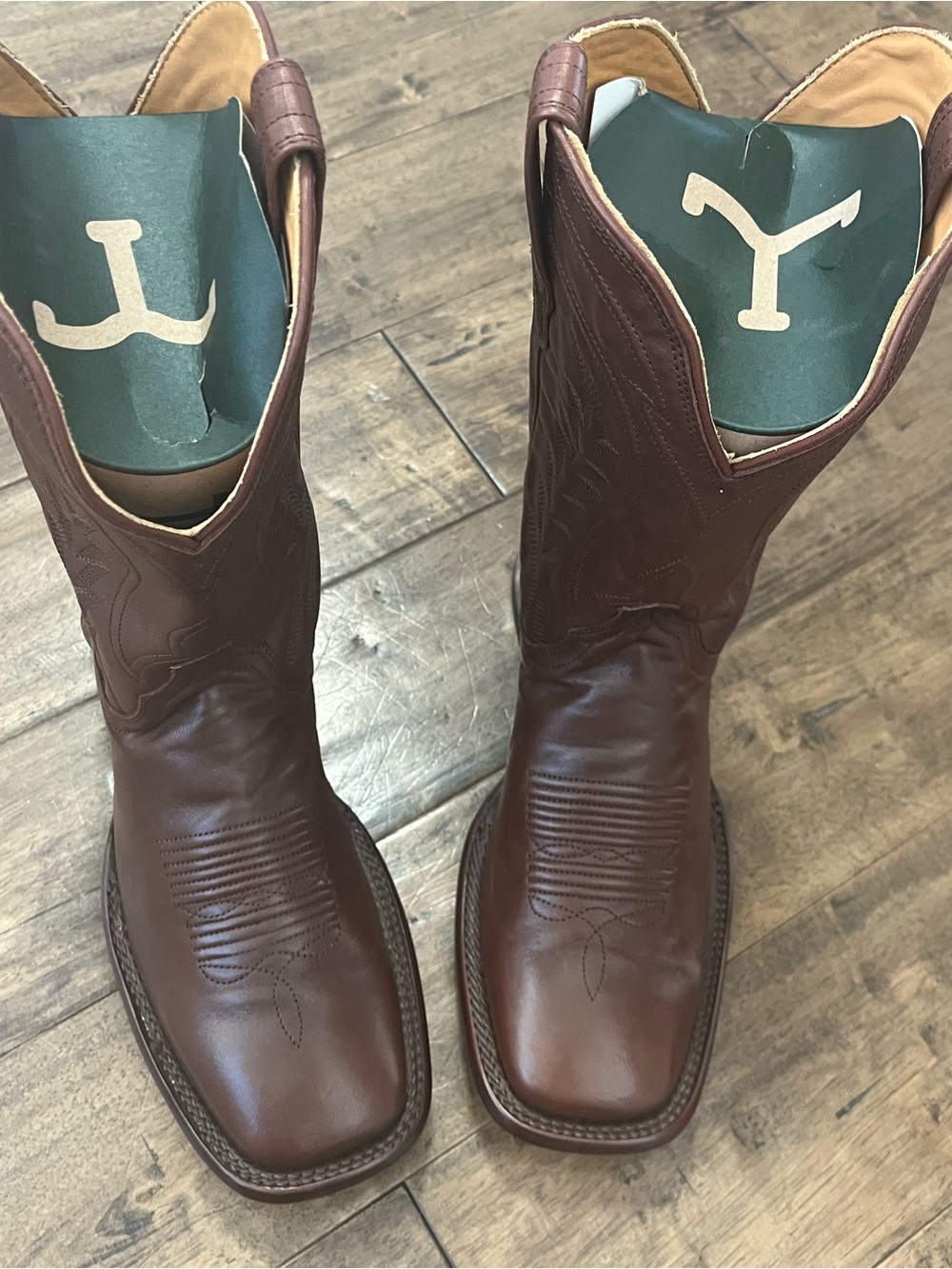 Tecovas The Doc Men’s Western Cowboy Boots Hazelnut Cowhide Leather Size 11D New - Picture 2 of 6